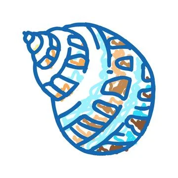 Babylon sea shell beach icon doodle illustration Illustrazione stock