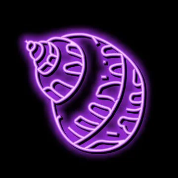 Babylon sea shell beach neon glow icon illustration Illustrazione stock