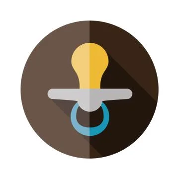 Baby's dummy flat icon Stock Illustration