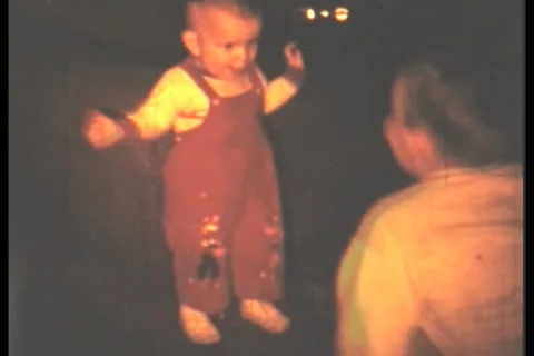 Baby's First Steps Stock Footage 24701717