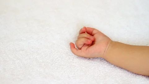 Baby's Hand Video stock 327615649