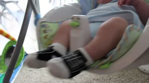 Baby's legs moving Stock-Footage 58885497