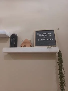 Baby's Milestone Shelf Stock Photos