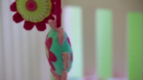 Baby's Mobile Spinning Around Stock Footage 59212134