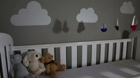 Baby's Nursery With Mobile 2 Stock Footage 96764135