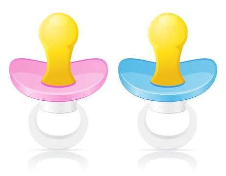 Babys pacifier pink and blue vector illustration Stock Illustration