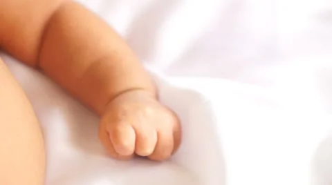 Baby's winning hand Stock Footage 61110334