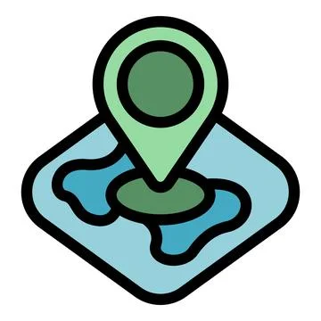 Babysitter location icon vector flat Stock Illustration