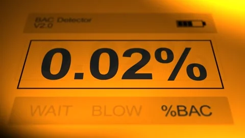 A BAC Alcohol Breathalyzer Test of 0-02 Percent  - Retro Version Stock Footage 320328182