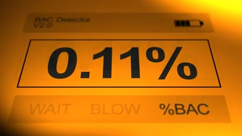 A BAC Alcohol Breathalyzer Test of 0-11 Percent  - Retro Version Stock Footage 320328193