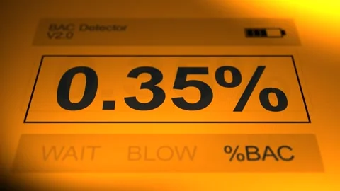 A BAC Alcohol Breathalyzer Test of 0-35 Percent Stock Footage 320328202