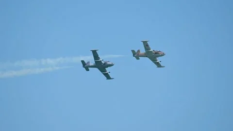 BAC Strikemasters, Airshow, Paignton, Devon, England Stock Footage 243042535