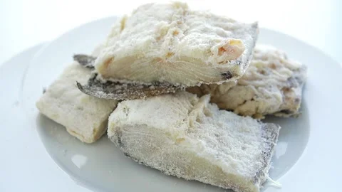 Bacalao, dried and salted codfish Stock Footage 326519295