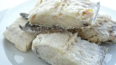 Bacalao, dried and salted codfish Stock Footage 326519297