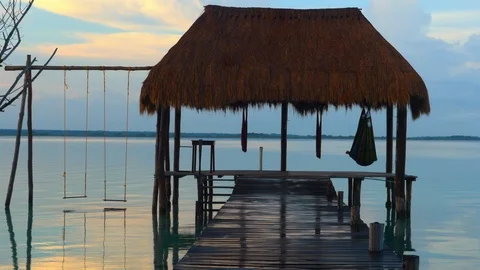 Bacalar Lagoon Stock Footage 94621200