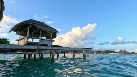 Bacalar Lagoon panoramic view Video stock 229736174