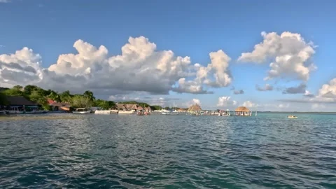 Bacalar Lagoon panoramic view Video stock 229736175