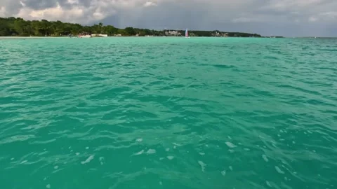 Bacalar Lagoon panoramic view Video stock 229736869