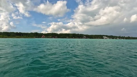 Bacalar Lagoon panoramic view Video stock 229736934