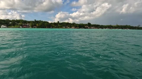 Bacalar Lagoon panoramic view Video stock 229736967