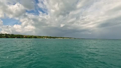 Bacalar Lagoon panoramic view Video stock 229737407