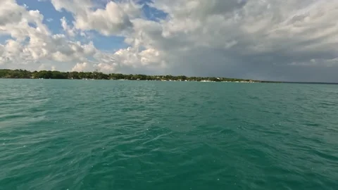 Bacalar Lagoon panoramic view Video stock 229737501