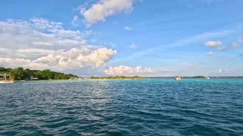 Bacalar Lagoon panoramic view Video stock 229737729