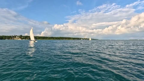 Bacalar Lagoon panoramic view Stock Footage 229737815
