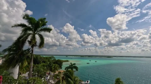 Bacalar Lagoon panoramic view Video stock 229737890