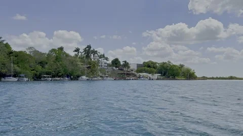 Bacalar Lake Dramatic Shore Line View (HDR) Stock Footage 274365950