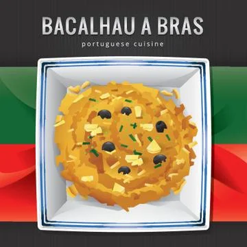 Bacalhau A Bras Stock Illustration