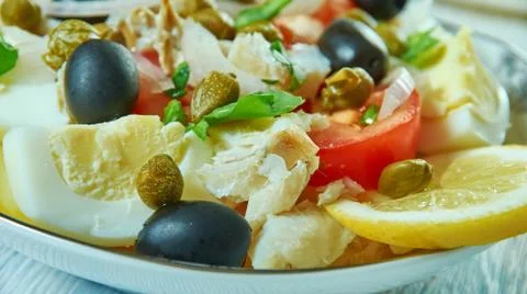 Bacalhau com Grao Stock Photos