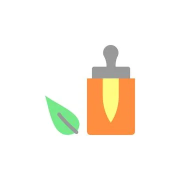 Bach flower leaf icon. Simple color vector elements of alternative medicine 스톡 일러스트