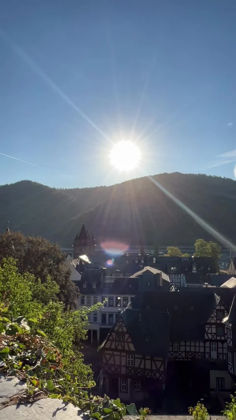 Bacharach, Germany, August 11, 2026 selective focus on historic old town of.. Stock Footage 345201955