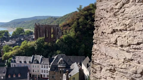 Bacharach, Germany, August 12, 2026 selective focus historic old town archi.. Stock Footage 344953988
