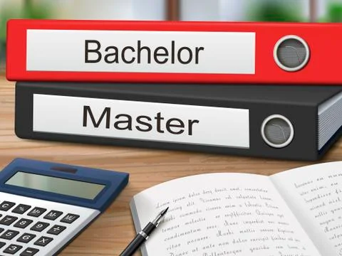 Bachelor and master binders Stock Illustration