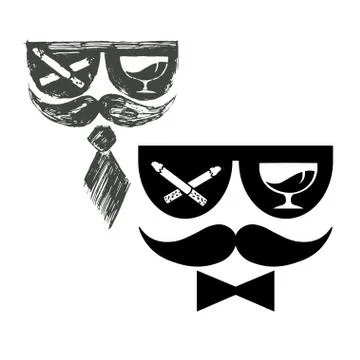 Bachelor party with wedding Stock Illustration