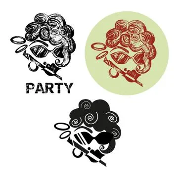 Bachelor party with wedding Stock Illustration
