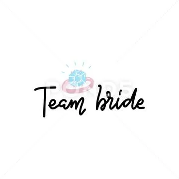Team Bride Hand Drawn Bachelorette Party Hen Party Bridal Shower