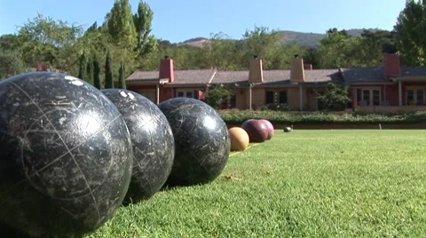 Baci Balls in Front Yard Stock Footage 8777077