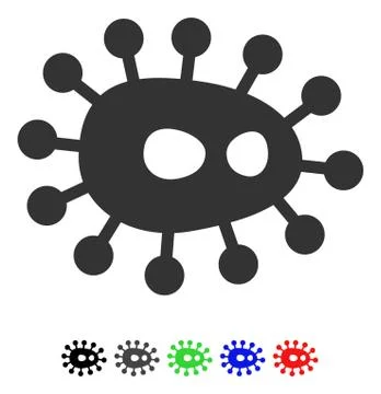 Bacilla Flat Icon Stock Illustration