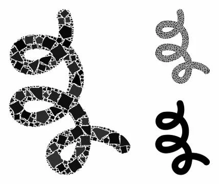 Bacillus Composition Icon of Trembly Elements 스톡 일러스트