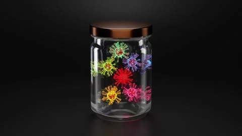 Bacillus in a jar Stock Footage 146827055