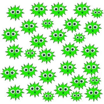 Bacillus on white background Stock Illustration