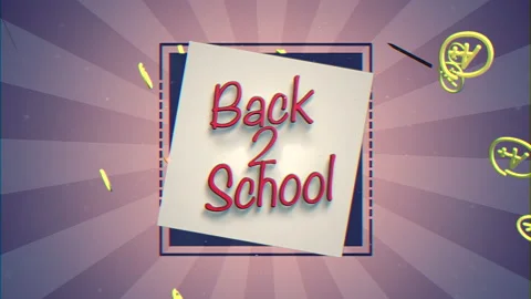 Back 2 School with school elements Stock Footage 209757069