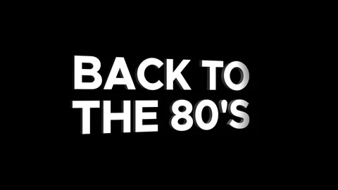 Back to the 80's text 3D word rotation animation video effect for trailer title Stock-Footage 313715500