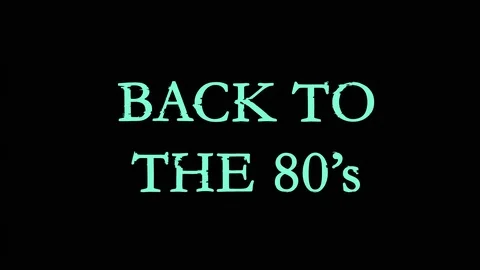 Back to the 80's text with glitch effect. Retro text for video design Stock Footage 122917936