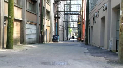 Back Alley Loitering Stock Footage 15507992