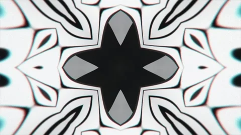 Back and forth smooth monochromatic peaceful, fluid and calm kaleidoscope. Stock Footage 280617535