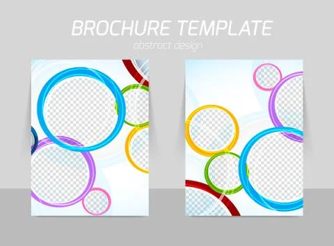 Back and front flyer template design Stock Illustration